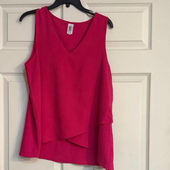 Vibrant Pink Layered Tank Top - Picture 1 of 4